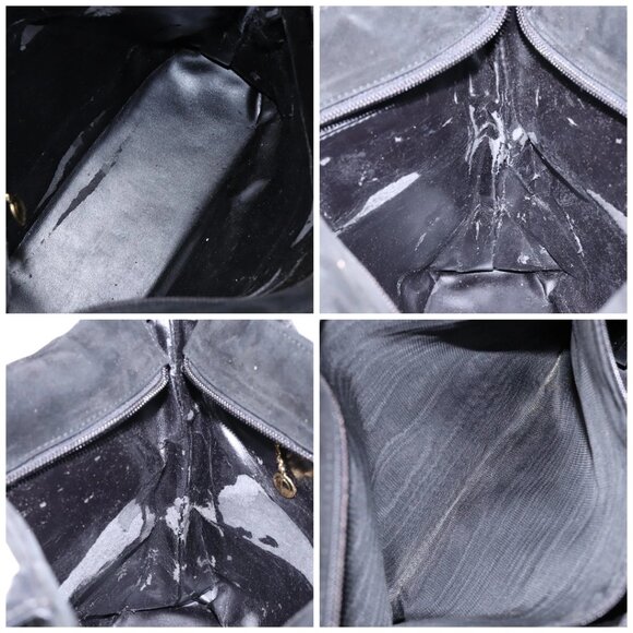 GUCCI Shoulder Bag Suede Black Gold Auth bs28638 - Picture 15 of 16